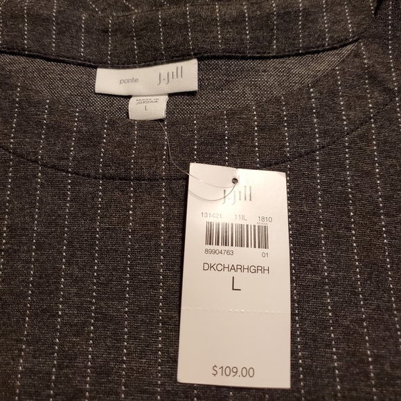 J. Jill Ponte Pinstripe Womens Sz Large Dress NWT - Picture 3 of 5